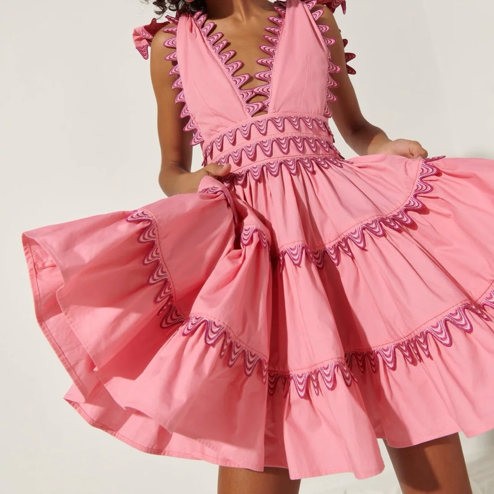 CeliaB Pink Ruffle Mini Dress - Picture 3 of 9